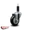 Service Caster 3.5'' Black Poly Wheel Swivel 1-1/8'' Expanding Stem Caster SCC-EX20S3514-PPUB-BLK-118 - alternate 3
